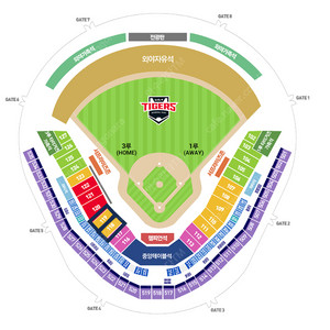 [프로야구] 3/25 (화) 기아 타이거즈 vs 키움 히어로즈 3루 K8 2연석 4연석 양도합니다.