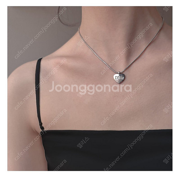 디올 하트 팬던트 목걸이 새상품:)--8