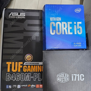 인텔cpu i5 10600 + asus Tuf b460m plus+ 램 8g x 2개 +쿨러(i71C) 박스전부포함