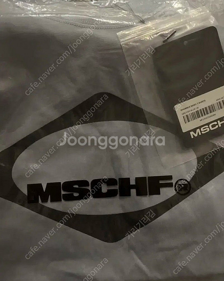 미스치프 롬버스 베이직 티셔츠 그레이쉬 블루 M 반팔 ...--0