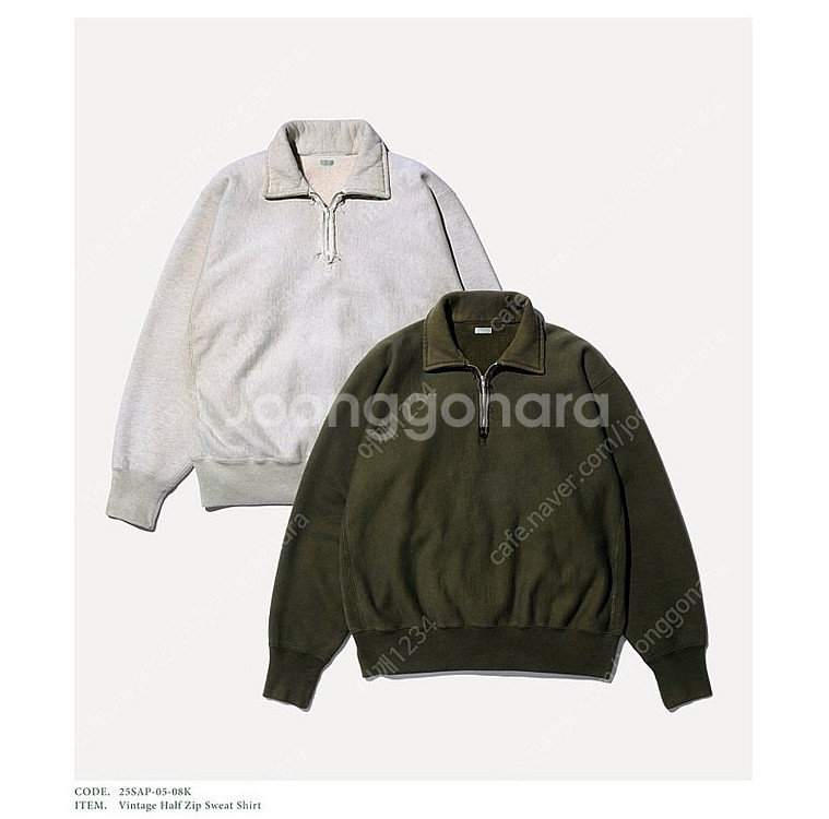 a.presse 아프레쎄 25ss 하프집업 올리브 3사...--0