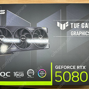 ASUS TUF Gaming 지포스 RTX 5080 OC D7 16GB(미개봉) 판매합니다.