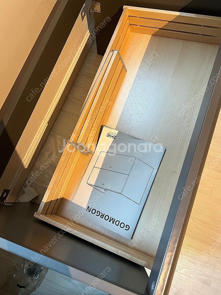 이케아 GODMORGON 고드모르곤 세면대2단하부장, 다크 그레이, 80x47x58 cm--2