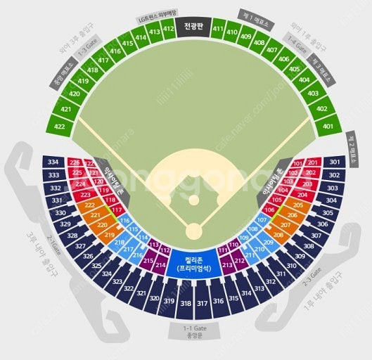 3/25 lg트윈스 vs 한화이글스 3루 티켓 팝니다--0