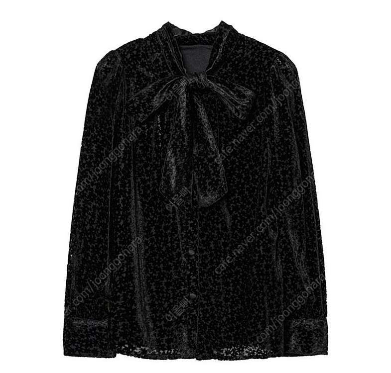 폴앤조 투피스 세트 벨벳 볼륨 타이넥 블라우스 스커트 꽃 플라워 시스루 셋업 원피스 르오트 하객룩 크리스마스--1