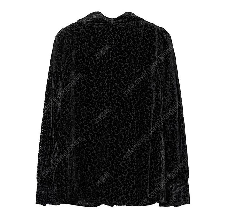 폴앤조 투피스 세트 벨벳 볼륨 타이넥 블라우스 스커트 꽃 플라워 시스루 셋업 원피스 르오트 하객룩 크리스마스--2