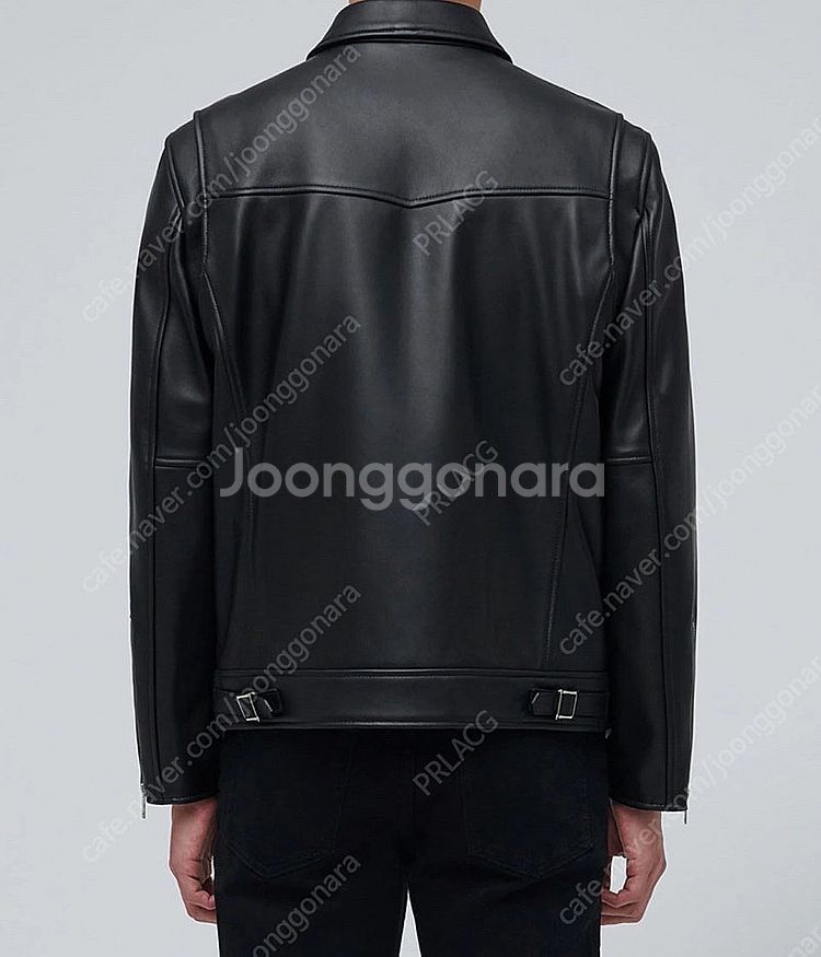 무신사 램스킨 싱글 라이더 자켓--3