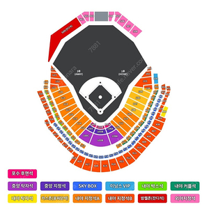 [기아vs한화] 3월29일 토요일 3루 내야지정석B 1석 양도합니다.