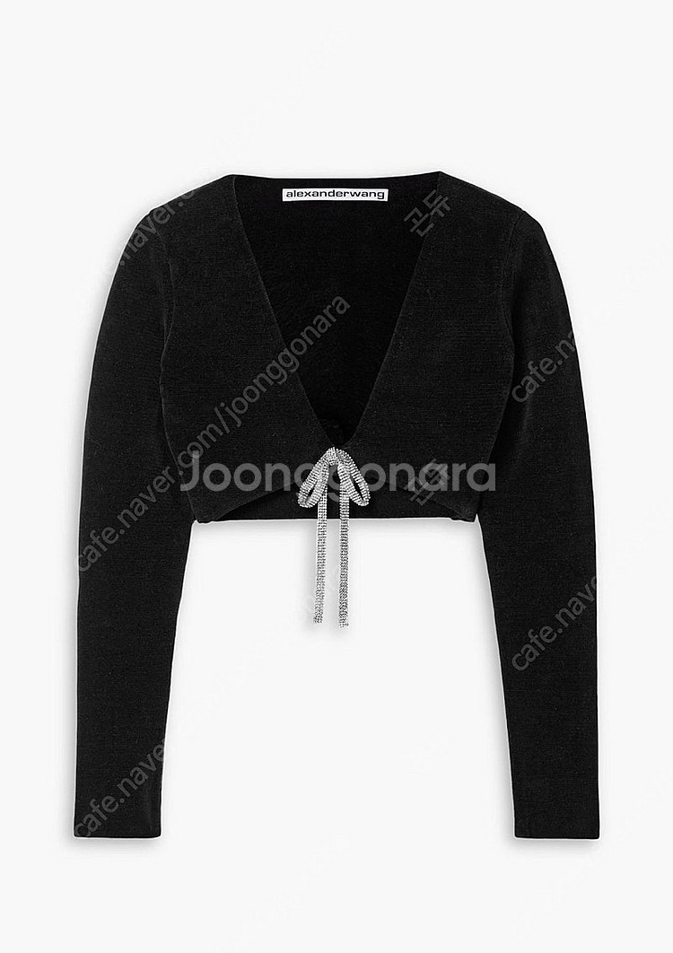 알렉산더왕 크리스탈 크롭가디건 S(정품새상품)--0