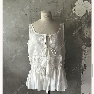 fermata Layered Smocking Blouse 페르마타 레이어드 스모킹 블라우스- 아이보리 새상품