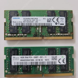 (택포) 노트북 메모리 DDR4 16G 2400T 2개 일괄