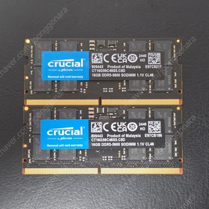 마이크론 Crucial DDR5 5600 SODIMM 16GB 노트북용 2개