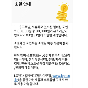 LG전자 포인트 8만원->5만원