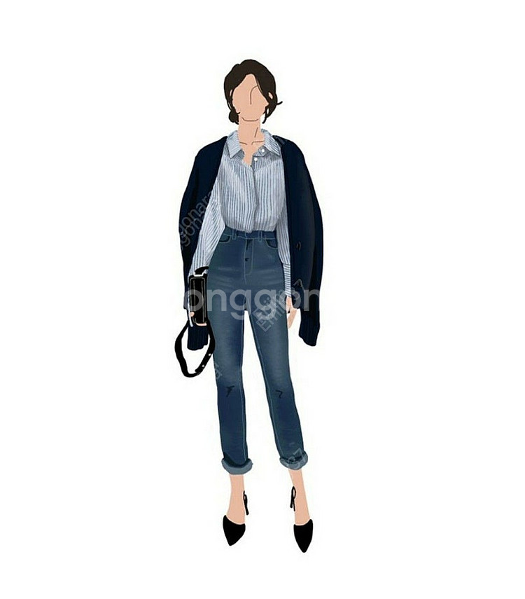 유메르 세미 보이 데님 / 청바지 데님팬츠--8