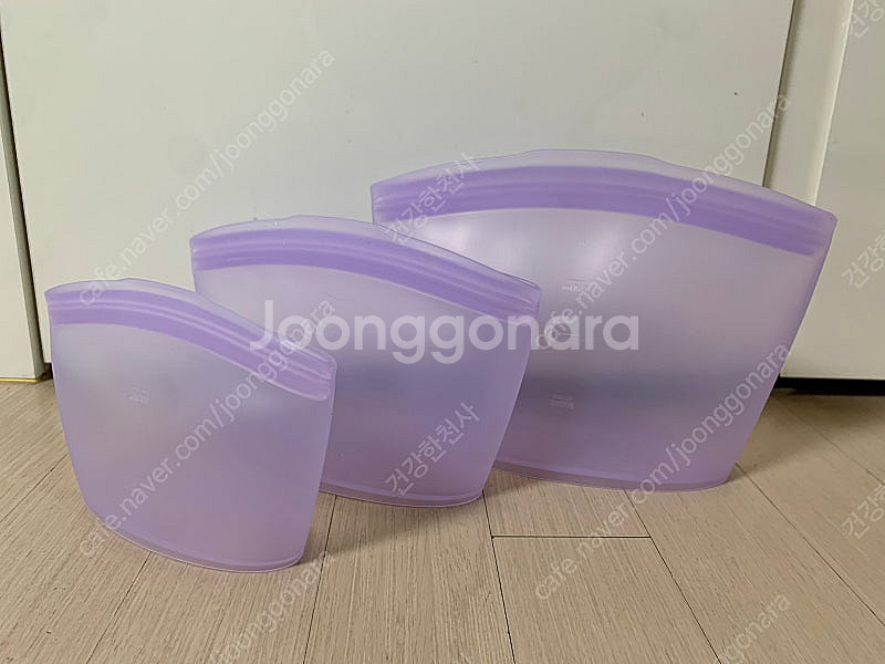 실리팟 프리미엄 실리콘 지퍼백 3종 세트 S + M +...--0