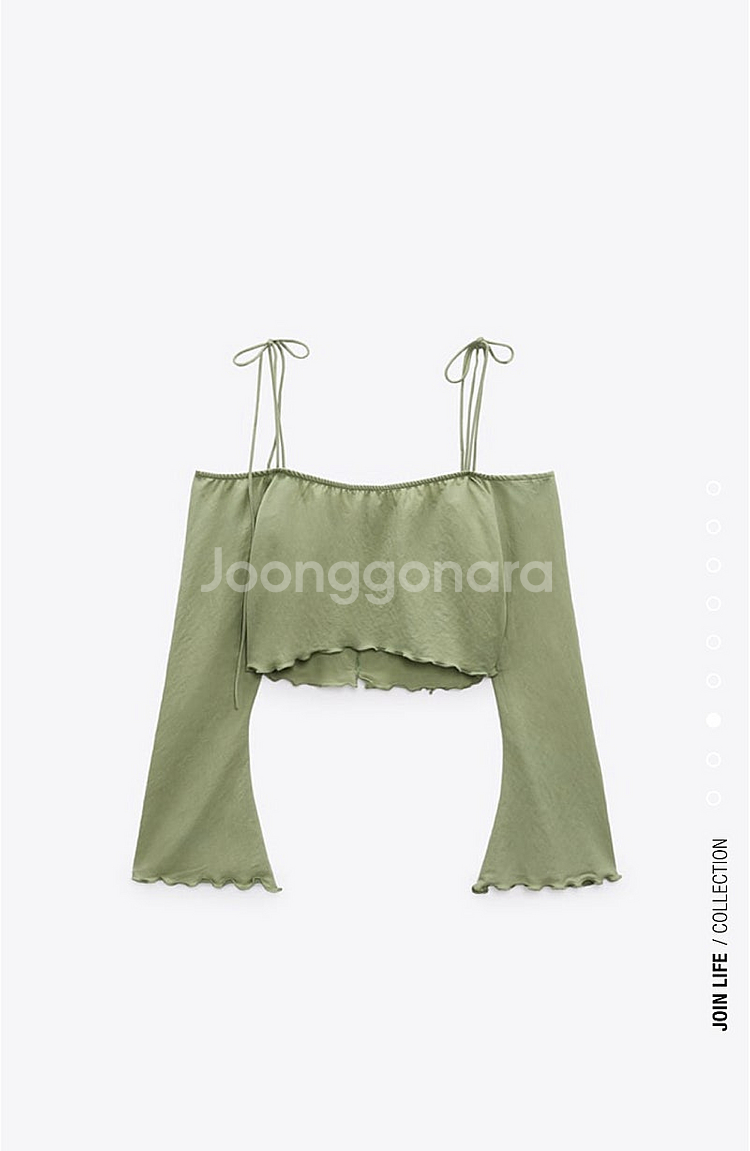 자라 린넨 크롭 블라우스 S(반값 택포)--4