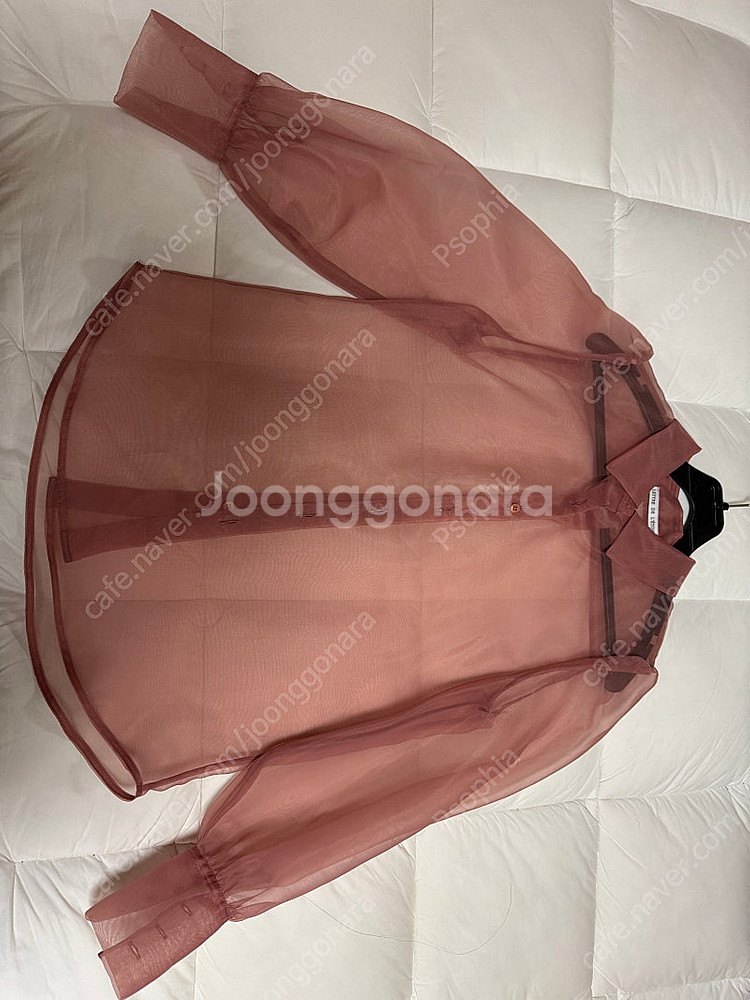 레트흐 드 레뚜왈 오간자 벌룬 슬리브(테라코타)--2