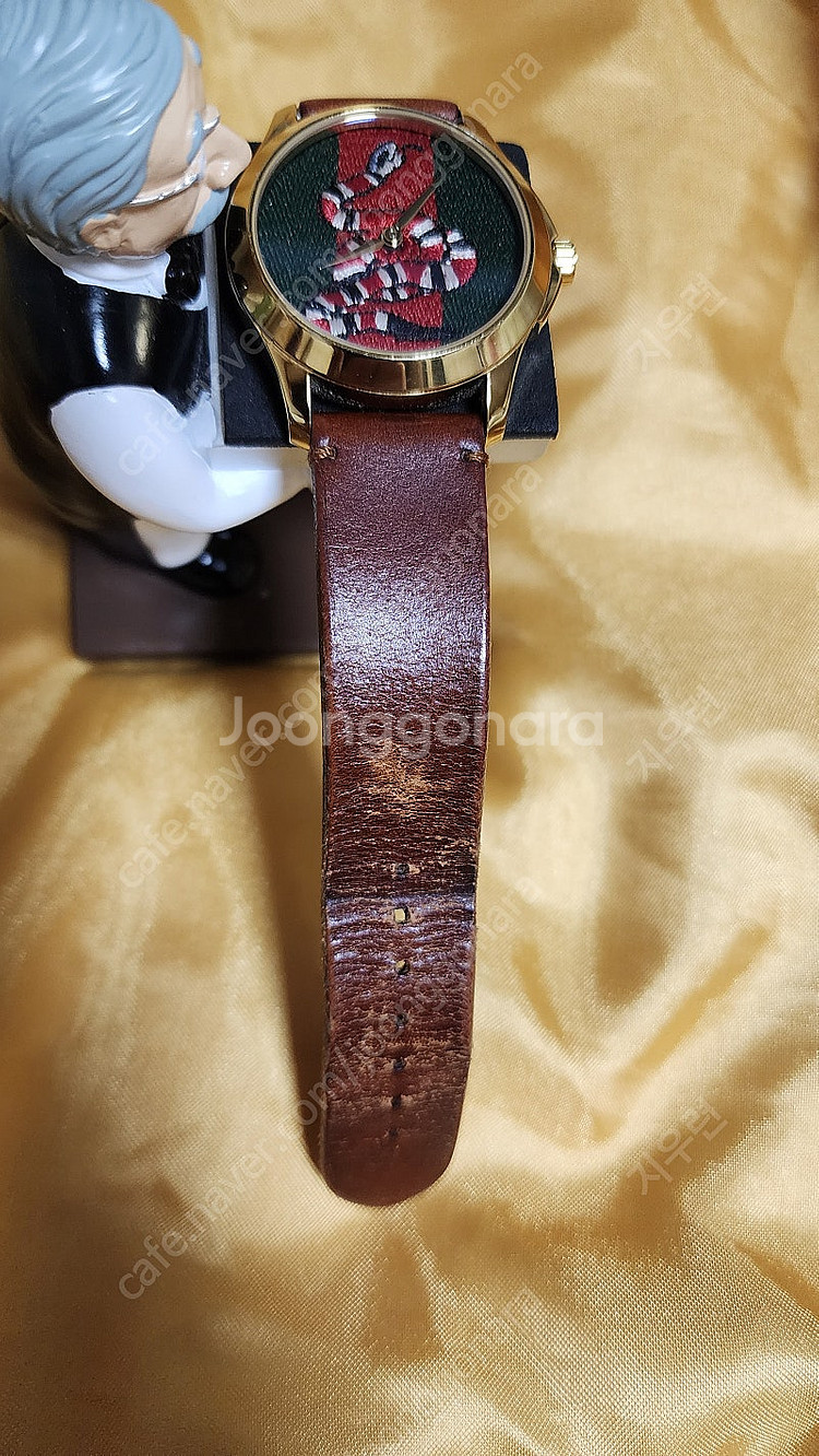 구찌GUCCI YA1264012 스네이크 골드38mm ...--3