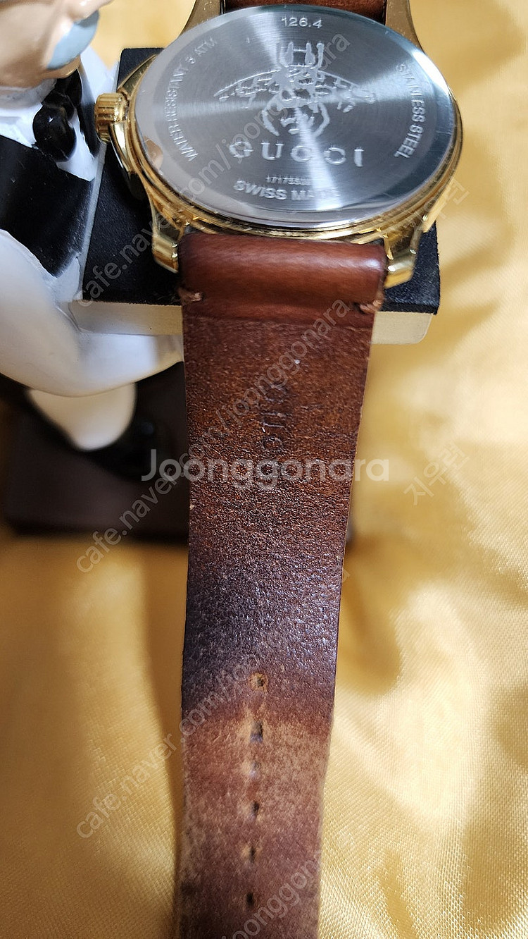 구찌GUCCI YA1264012 스네이크 골드38mm ...--4