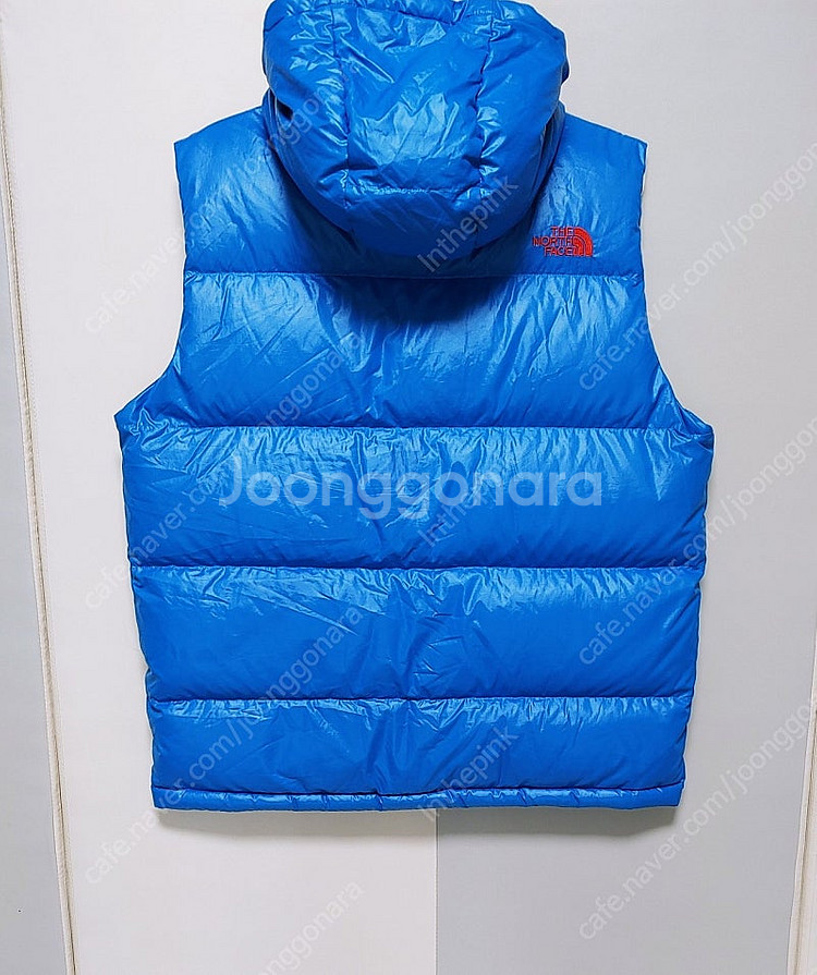 [XL] 노스페이스 후드 패딩조끼 600 블루302--4