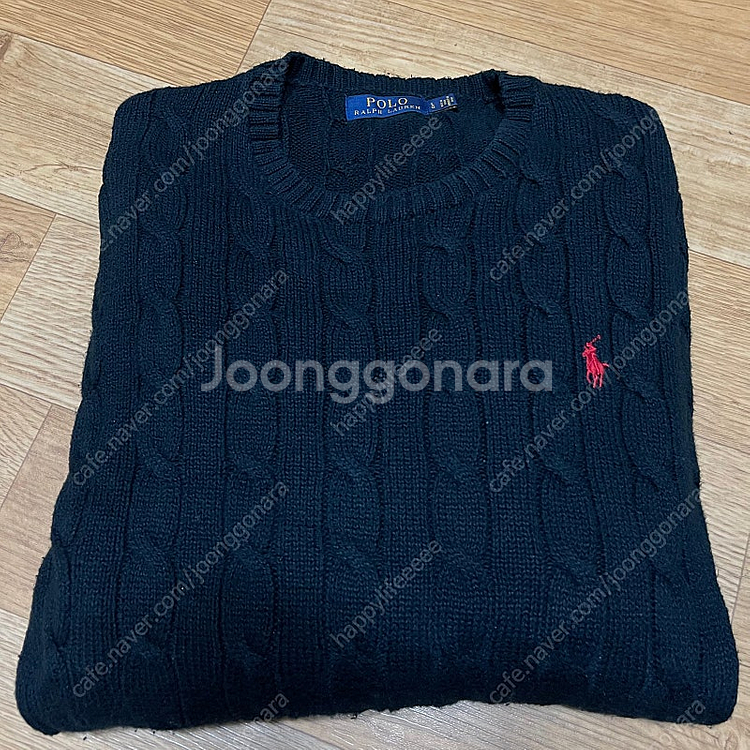 폴로 신형 꽈배기니트 블랙 105사이즈(L사이즈)--0