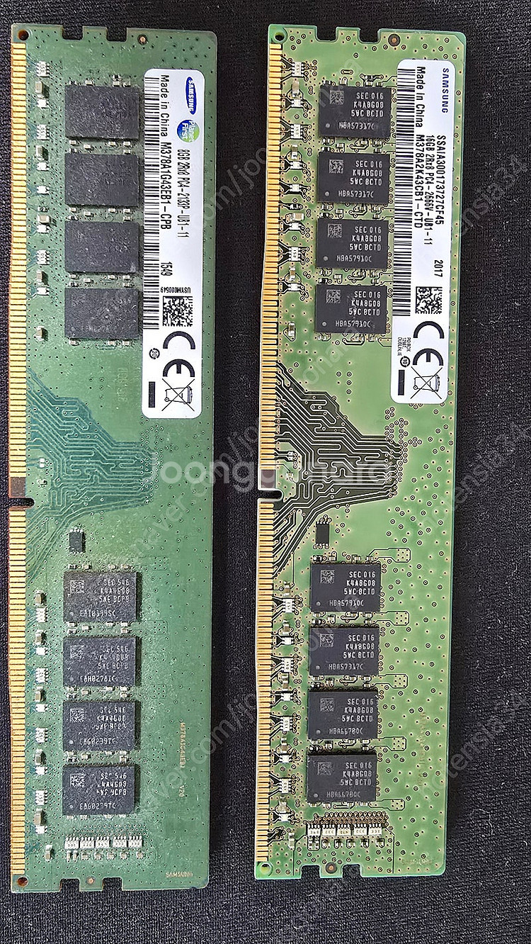 ddr4 삼성 시금치 8g 3개 16g 1개 판매--0