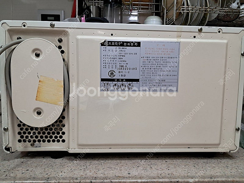 88년산 삼성 전자레인지 [ RE-380W ] 팝니다--3