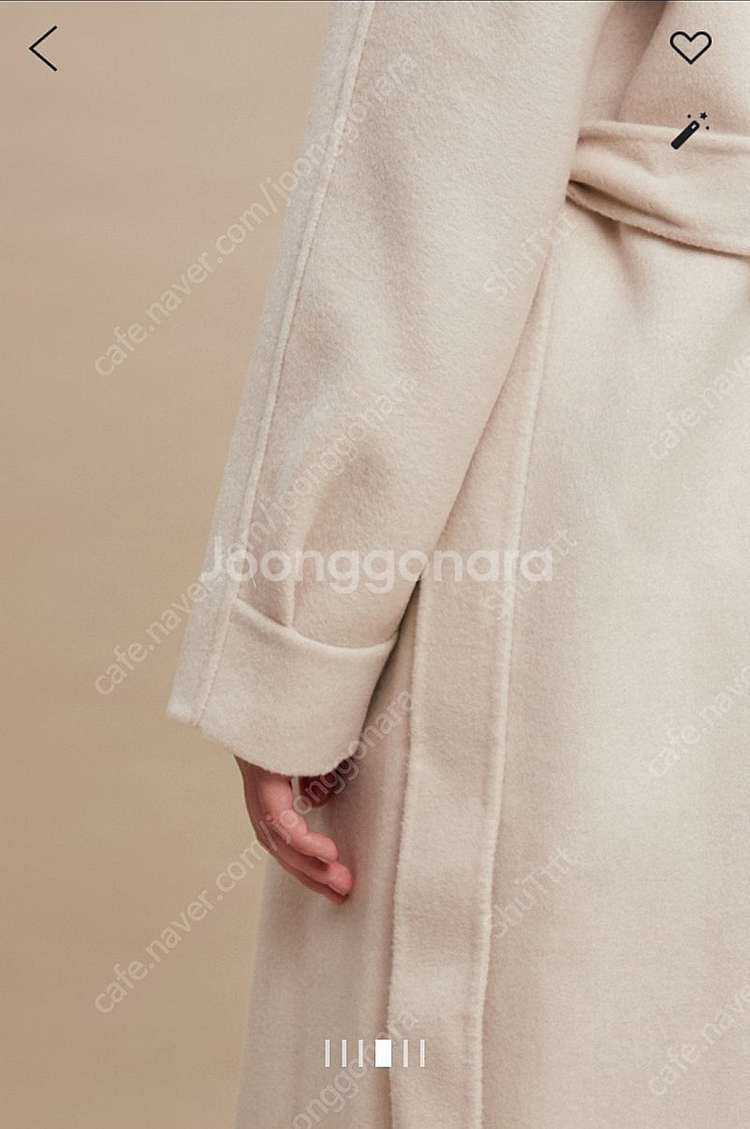 한섬 래트바이티 LATT 서현 캐시미어 핸드메이드 코트...--4