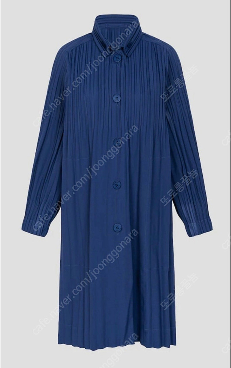 플리츠플리즈 스무스 롱 네이비 3사이즈--0