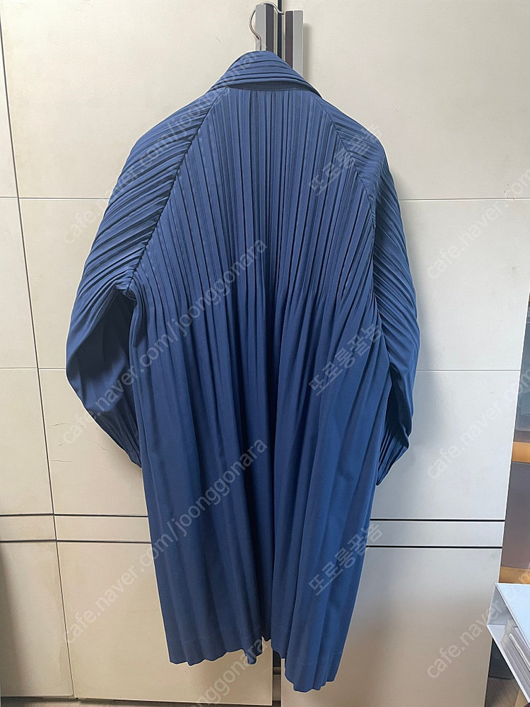 플리츠플리즈 스무스 롱 네이비 3사이즈--2