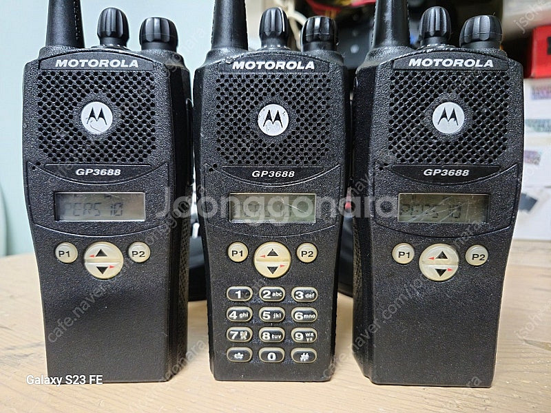 모토로라 업무용 무전기 gp-3688 3대 일괄 중고 ...--1