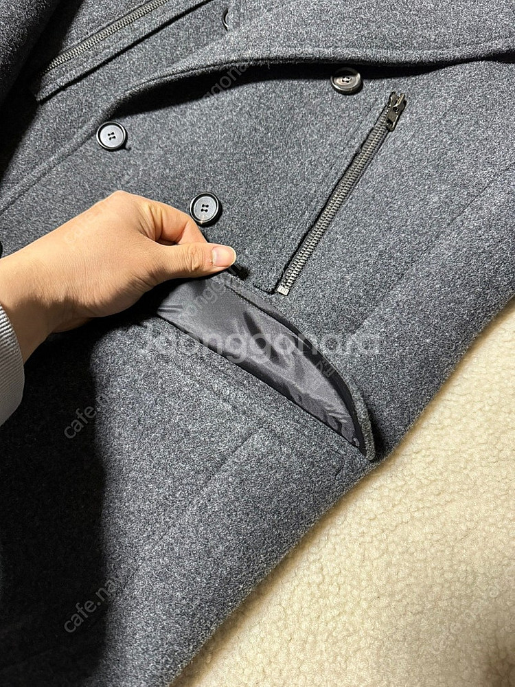 시스템옴므 헤비울 캐시미어 지퍼 더플 코트 자켓 95 ...--4
