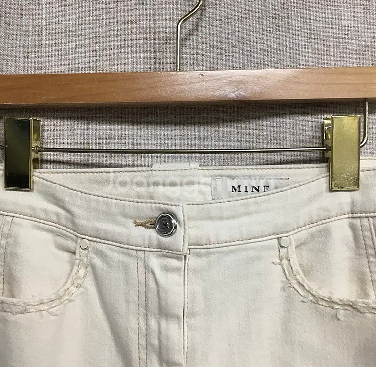 MINE 마인 오트밀 스티치 데님 팬츠 64--1