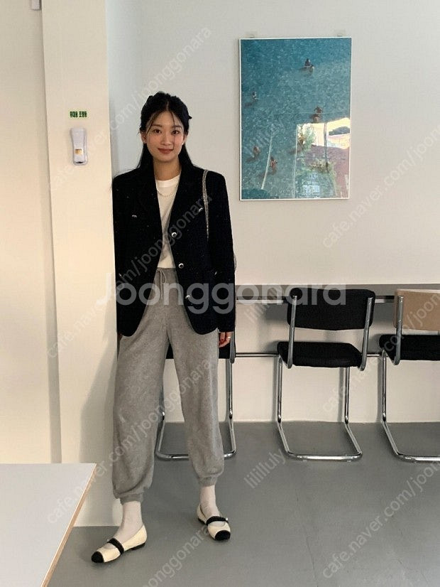 에이치모드 트위드 자켓 레이지샵 르플레인 리에뜨 파르벵...--2