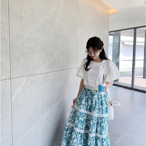 바이씨니 메종스커트 키작녀 (그린,블랙)