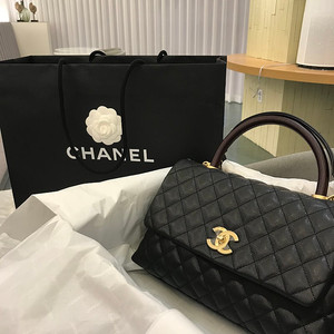 샤넬 코코핸들 라지 백(버건디 핸들)