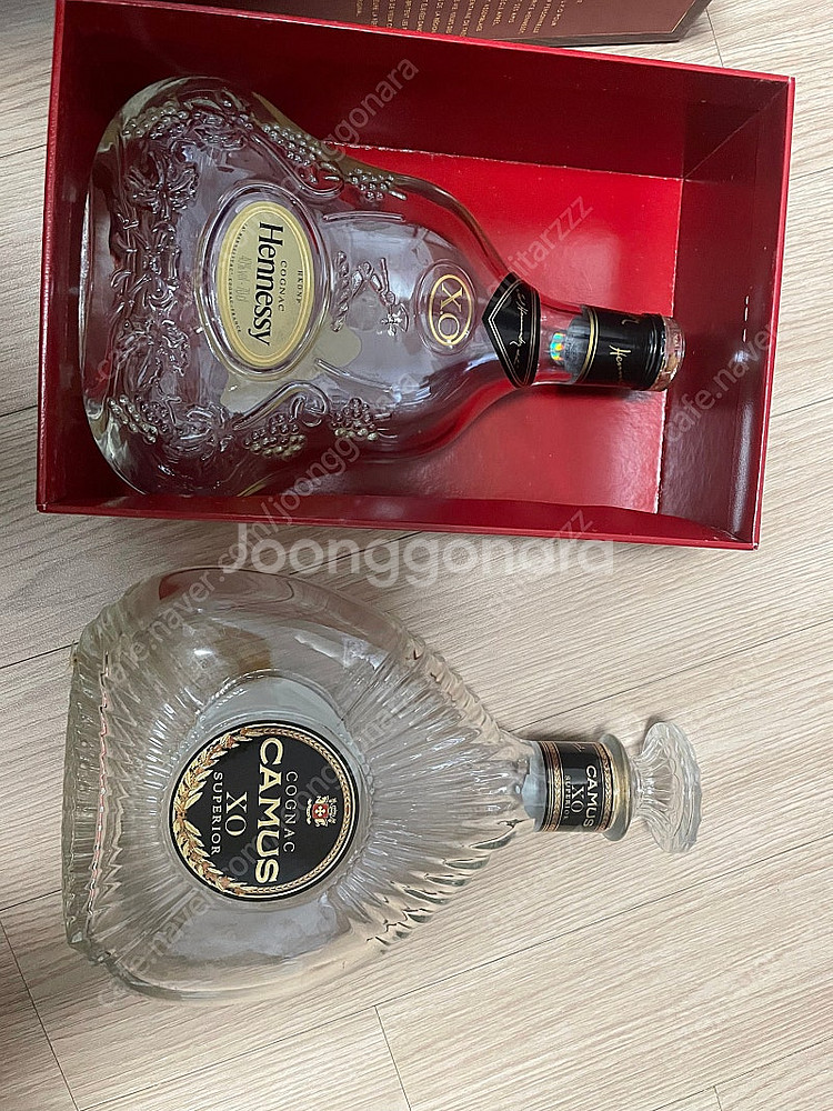 90년대 헤네시xo 까뮤xo 빈병이랑 박스--0