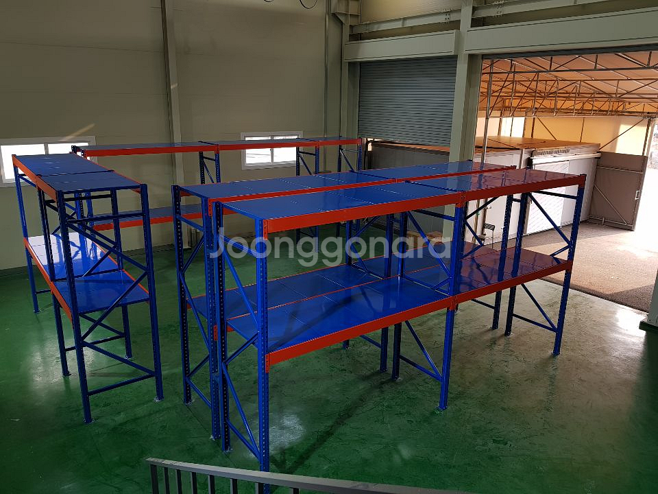 철제 선반형 파렛트랙 단당 1.7톤 이하 중량랙 철제선반 공장 창고 랙 진열대--6