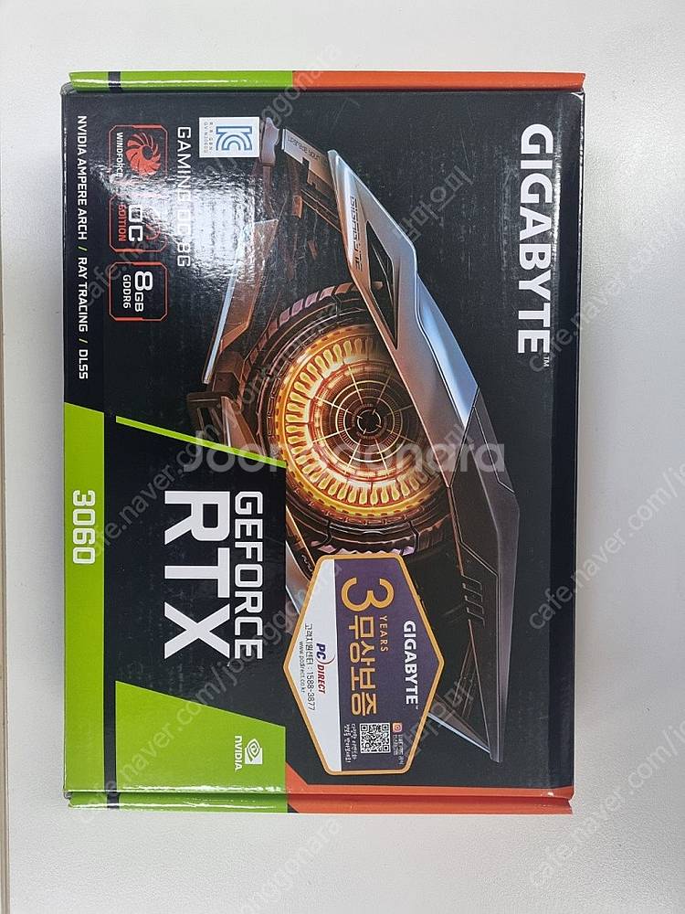 그래픽카드 기가바이트 지포스 RTX3060 8G 미사용--0