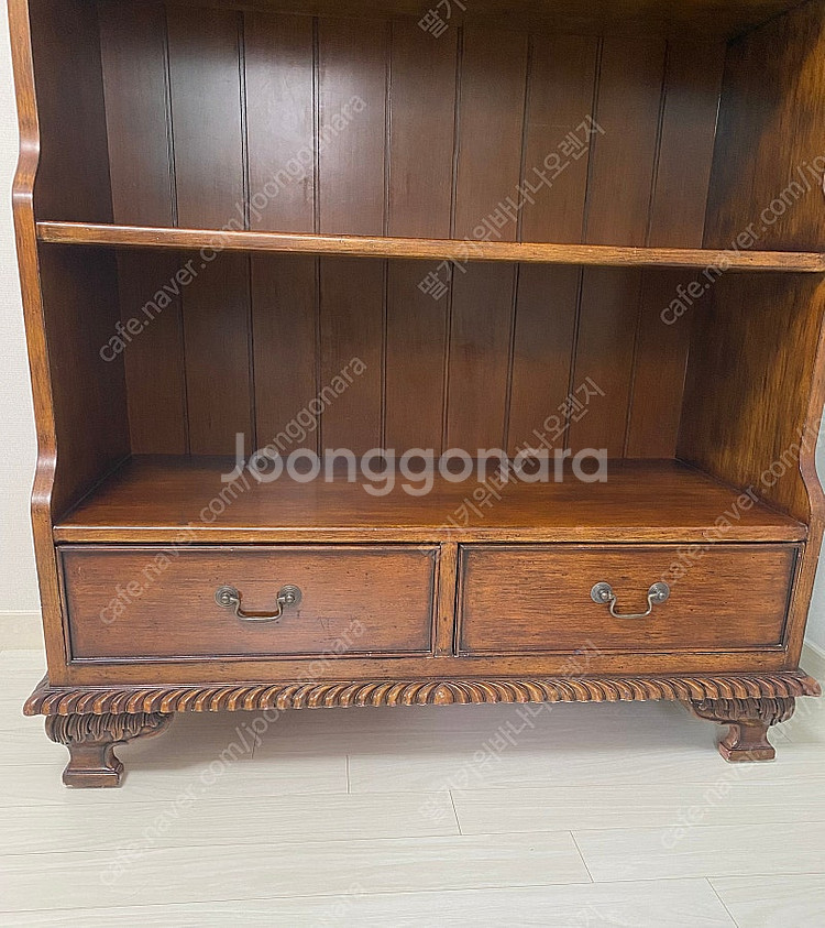앤틱 원목 책장 책꽂이 서랍장 고가구--9