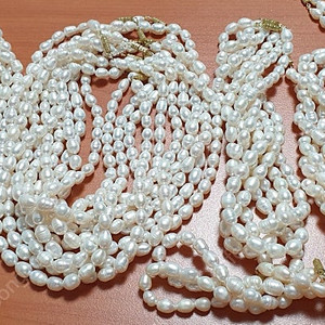 장사 접어요 / 새제품 천연 담수 진주 목걸이 8,900원 / 밥풀 / 쌀알 / 못난이 / 비즈