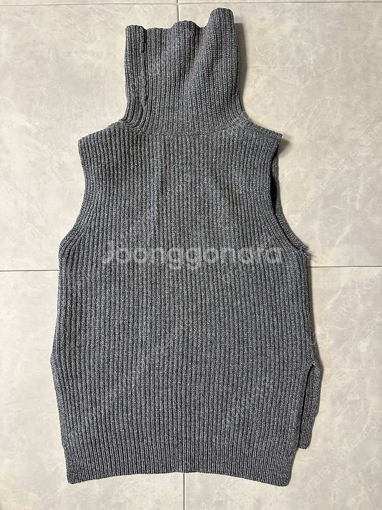 Madewell 터틀넥 니트 조끼 그레이 xs--1