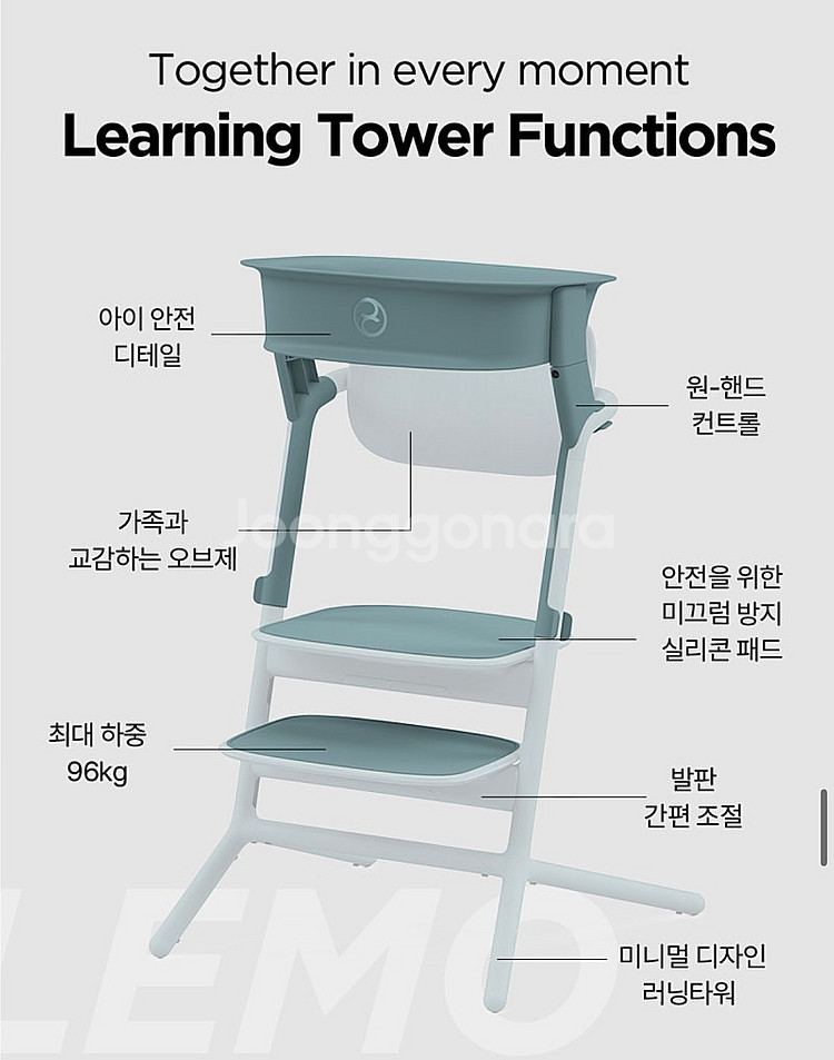 싸이벡스 레모 LEMO 3-in-1 아기의자 핑크 +러...--1