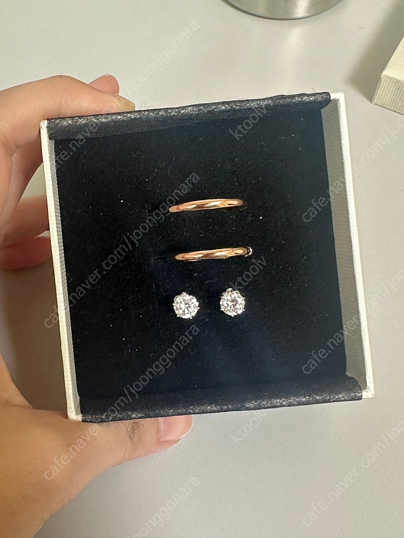 스테이잼 민자 골드 이어링 14k 링귀걸이--0