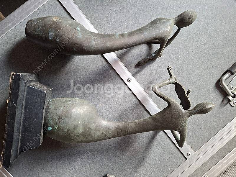 황동여인상 황동촛대 150 미리포탄 촛대 각--7