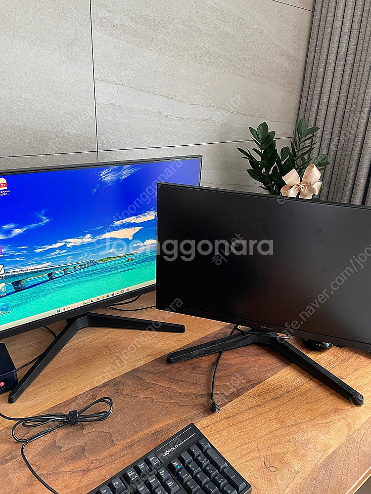 삼성모니터 2대 FHD 24인치 22인치(가격수정)--0