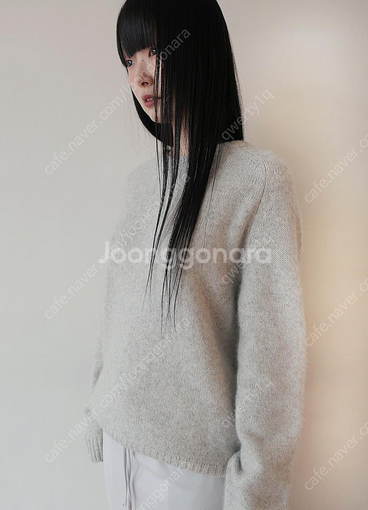 Lfm Alpaca V-Neck Pullover 그레이--2