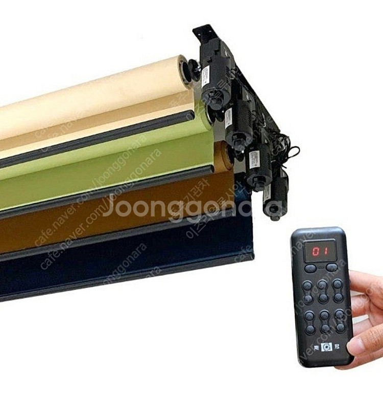 4컬러 전동 배경지 롤 시스템 판매합니다.--0