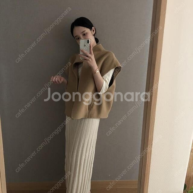 리앙쥬 마랑 숏 베스트 베이지 (택포)--1