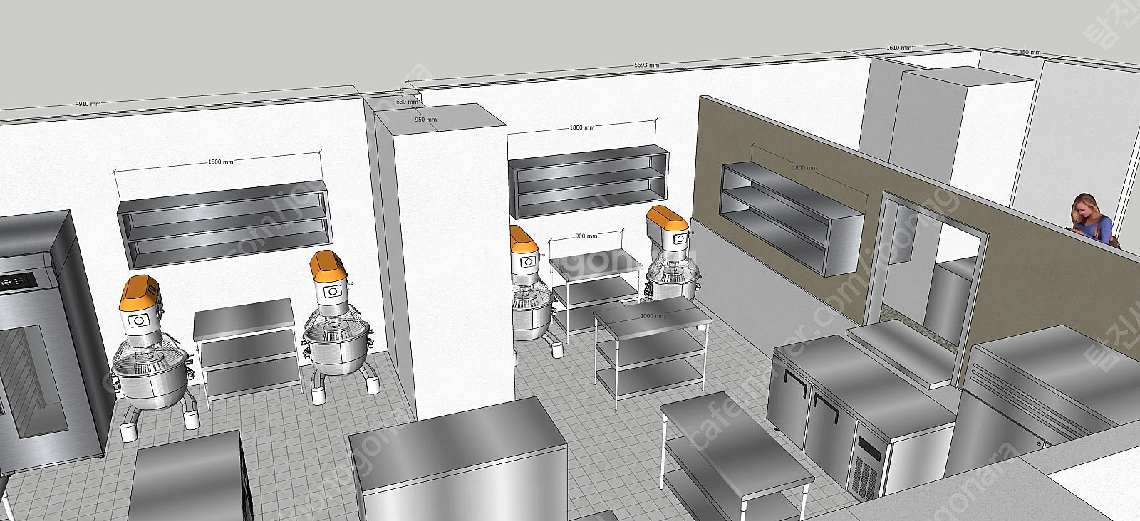 대흥 스파이럴믹서 25kg, 스파 40L 버티컬믹서 업소용반죽기 버티컬반죽기 교반기--1